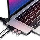 SATECHI TYPE-C PRO HUB ADAPTER ETHERNET 4K HDMI USB-C PD GIGABIT ETHERNET SILVER - Like New