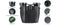 DECOFORU 12X25 BINOCULARS FOR ADULTS WITH LOW LIGHT VISION - BLACK - Like New