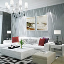 Luropa 3D Modern Print Wallpaper 20.8" Width 393" Roll, B0B2S7BVK4 - Silver Grey - Brand New