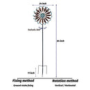 Hourpark Wind Spinners Yard Garden Retro Metal Large 84''Height - MULTICOLOR - Brand New