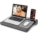 ABOVETEK LAP DESK HOME OFFICE DESK WITH TABLET PEN HOLDER LD-255G - GRAY WOOD - Like New