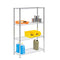 Honey-Can-Do SHF-01906 4-tier chrome shelving unit-250 lbs, 4-Tier - Like New