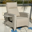 ZYZ Outdoor Recliner Chair, Reclining Patio Chairs with Adjustable Back Grey - Like New