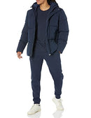 AMAZON ESSENTIALS MEN'S MID-LENGTH HOODED PUFFER COAT BIG & TALL SIZE 4XL ,NAVY - Brand New