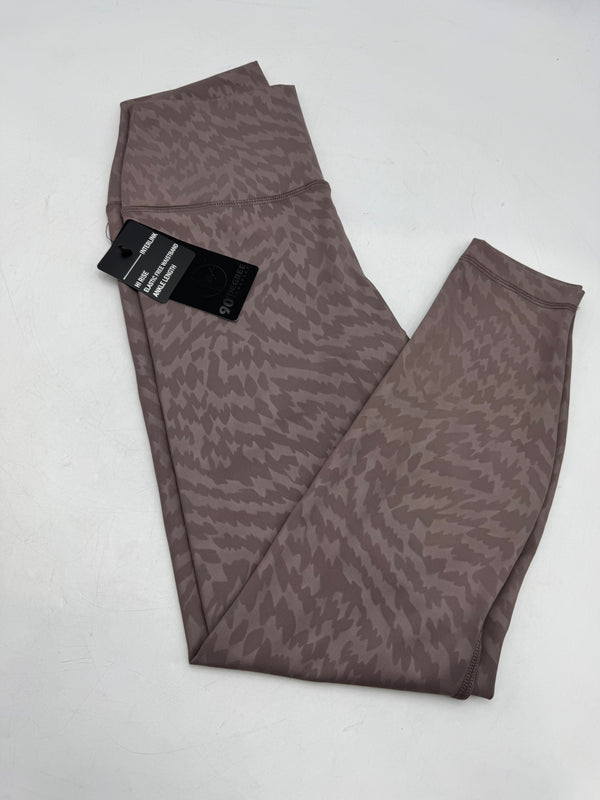 90 DEGREE BY REFLEX WOMEN'S ZEBRA FREE HIGH WAIST 7/8 SIZE M ZEBRA DARK MOCHA - Like New