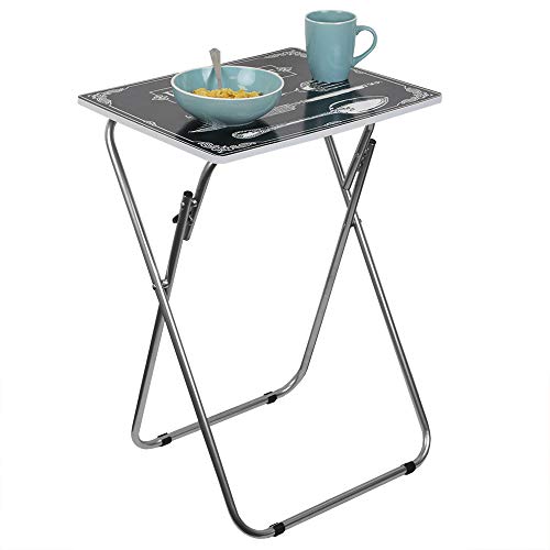 HOME BASICS BON APPETIT MULTI-PURPOSE FOLDING TABLE - BLACK Like New