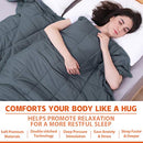 ACOMOPACK Adults Weighted Blanket 20lbs 2 Duvet Covers Cooling Duvet - Gray - Brand New