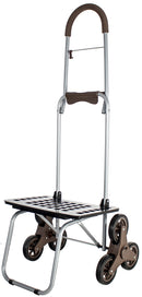 DBEST PRODUCTS STAIR CLIMBER BIGGER TROLLEY DOLLY MM HANDTRUCK GARDEN - BROWN - Like New