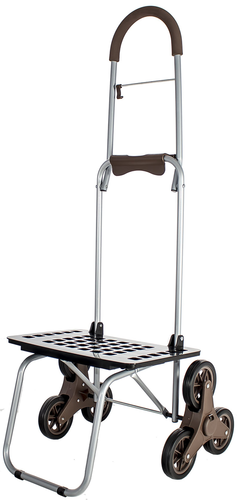 DBEST PRODUCTS STAIR CLIMBER BIGGER TROLLEY DOLLY MM HANDTRUCK GARDEN - BROWN - Like New
