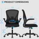 Sytas Home Office Chair with Flip-Up Armrest and Breathable Mesh Cushion Black - Brand New