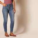 AMAZON ESSENTIALS WOMEN MID RISE CURVY SKINNY JEAN SIZE 10 SHORT MEDIUM WASH - Brand New
