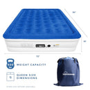 SoundAsleep Dream Series Air Mattress ComfortCoil Pump Home Camping King Size - Like New