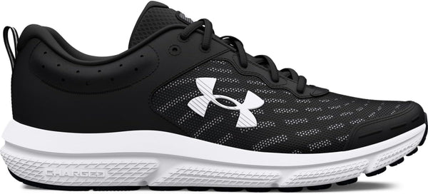 3026175 Under Armour Men's Charged Assert 10 Running Shoe Black/White 7.5 Like New