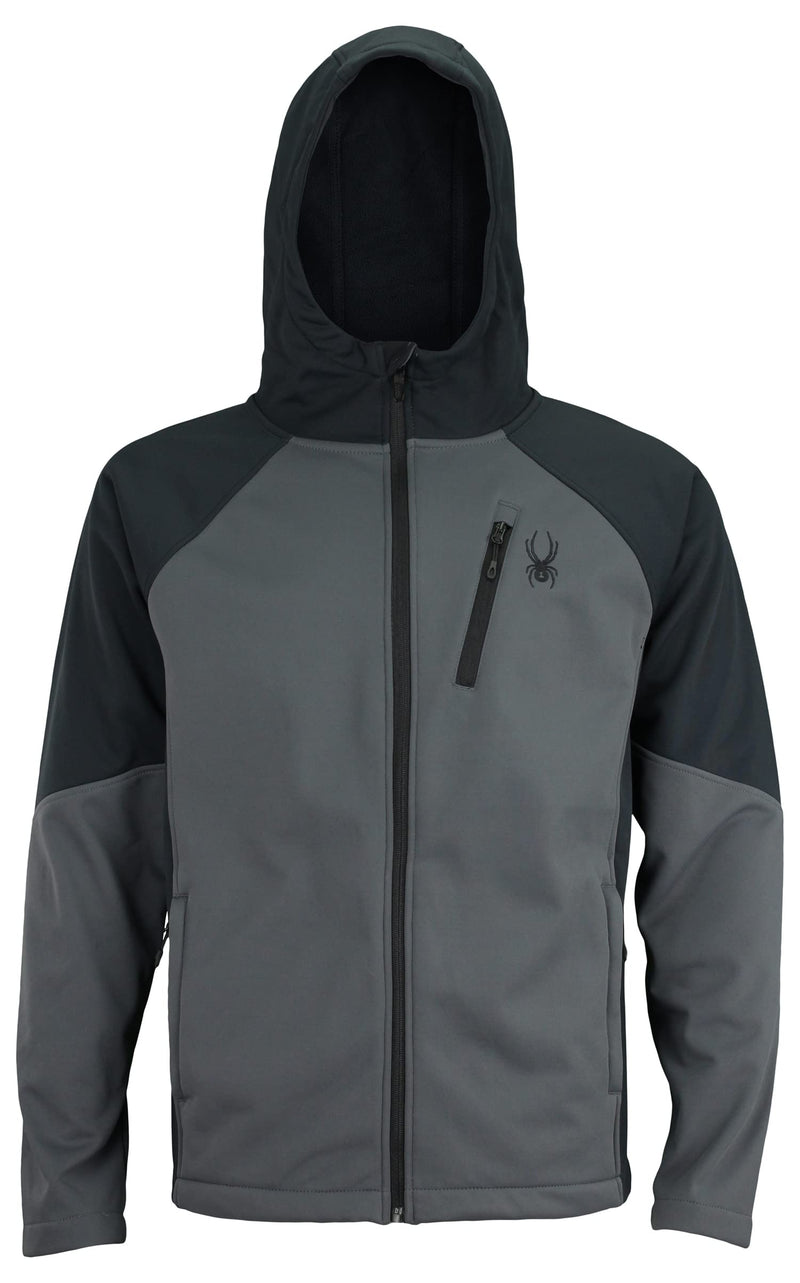 SPYDER MEN'S MENDOZA FULL ZIP SOFTSHELL POLAR/BLACK SIZE MEN L - Brand New