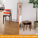 BOGAOJC 10" Modern Style Black Walnut Wooden Stools Backless 1pc, Walnut - Brand New