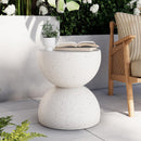 ROYAL WINDSOR SEMI-CIRCULAR MAGNESIUM OXIDE SIDE TABLE MODERN - WHITE - Like New