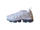 NIKE AIR VAPORMAX PLUS SHOES - SIZE: MEN 10 WHITE WHITE PURE - Scratch & Dent