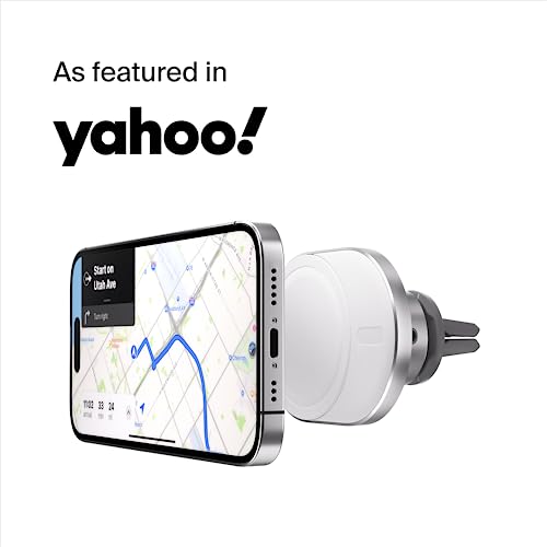 BELKIN MAGSAFE WIRELESS CAR CHARGER 15W FAST CHARGING MAGNETIC VENT HOLDER WHITE - Like New