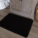 Mohawk Home 20" x 30" Augusta Bath Mat Black Machine Washable Non Slip Rug - Brand New