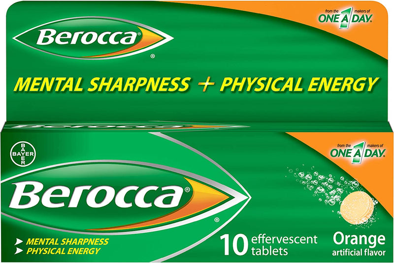 Berocca Energy Vitamin Supplement Orange Flavor 10CT (CMG) Pack of 1 - Brand New