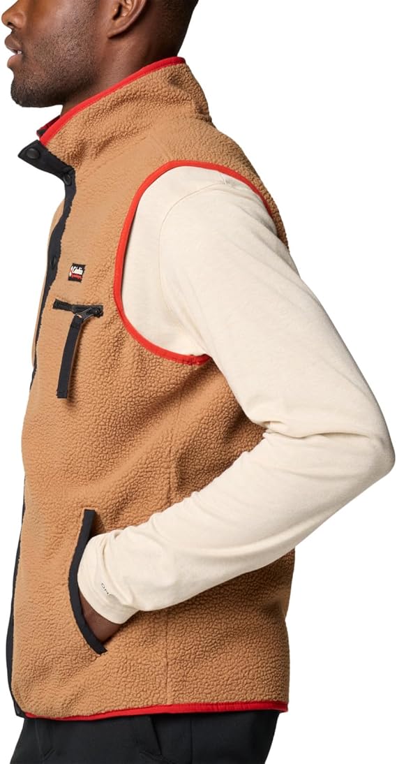 COLUMBIA MEN'S HELVETIA II VEST - SIZE: MEN SMALL - CAMEL BROWN - Like New