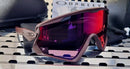 OAKLEY WIND JACKET 2.0 9418-2945 SUNGLASSES. MATTE GRENACHE W/ PRIZM ROAD - Like New