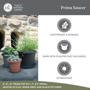The HC Companies Round Prisma Flower Pot Saucers Durable Plant Tray - 17.5" Clay - Brand New