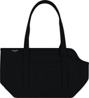 Waggo Canvas Dog Bag Carrier Tote Purse for Travel with Pocket - Black - Brand New