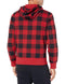 AMAZON ESSENTIALS MEN'S FULL-ZIP FLEECE HOODIE - SIZE: MEN L - BLACK RED PLAID - Brand New