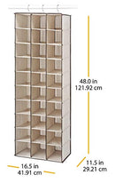 WHITMOR HANGING SHOE ORGANIZER [48IN X 16.5IN X 11.5IN] - BROWN - Like New