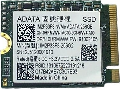 ADATA 256GB M.2 NVME SSD SOLID STATE DRIVE - GREEN - Like New