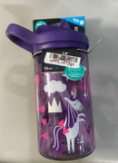 CAMELBAK EDDY UNICORN KIDS TRITAN RENEW WATER BOTTLE, 14 OZ - PURPLE - Like New