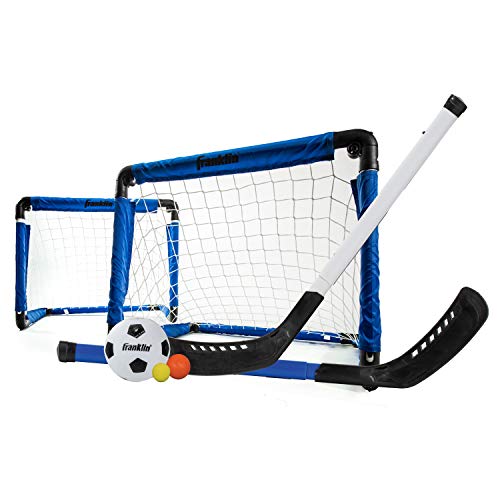 FRANKLIN SPORTS INDOOR MINI GOAL SPORTS SET - 3 IN 1 KIDS - BLUE - Like New