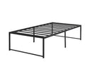 VECELO BED FRAME METAL FRAME TWIN 18-IN. H PLATFORM BED - BLACK - Brand New