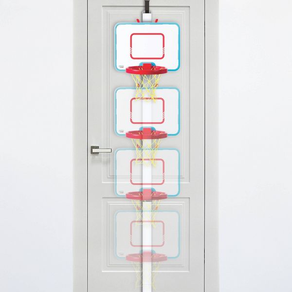 CHUCKLE & ROAR GROW-WITH-YOU TOY BASKETBALL SET - WHITE - Like New