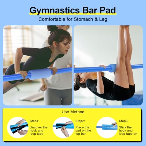 Safly Fun Gymnastics Bar for Kids 3-9, Foldable & Adjustable 35"-51" - Like New