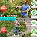 LUFPCTKL ELECTRIC WEED WACKER CORDLESS WEED TRIMMER BATTERY OPERATED - GREEN - Like New