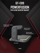 RISEN POWERFUSION 15W 3 IN 1 FAST WIRELESS CHARGING STATION - BLACK - Like New