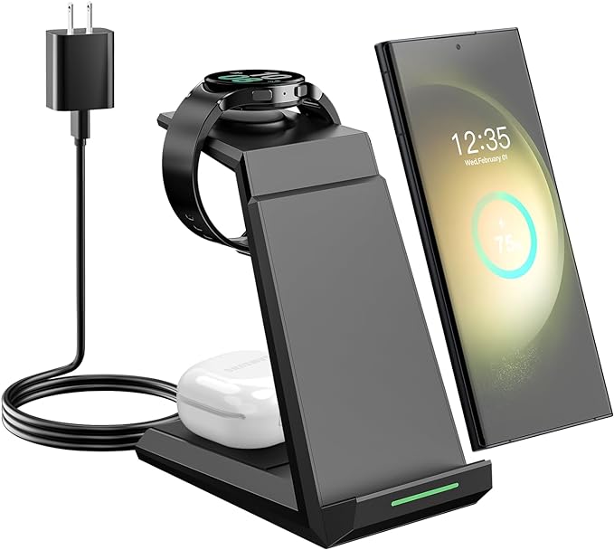 Nanami Wireless Charger Samsung NANAMI 3 in 1 Charging Station - Black Like New