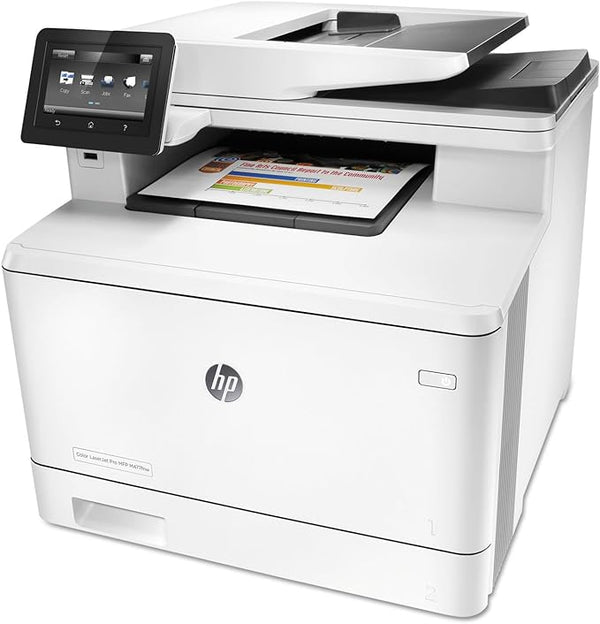 HP LaserJet Pro M477FNW Wireless Color Laser Printer Built-in Ethernet - White - Like New