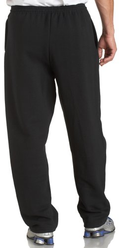RUSSELL ATHLETIC MEN'S DRI POWER FLEECE OPEN BOTTOM SWEATPANTS Men's XL Black - Like New