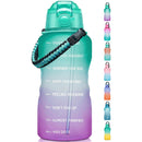 GOODWILL LARGE 1 GALLON MOTIVATIONAL WATER BOTTLE - GREEN - Like New