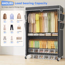 Raybee Clothes Rack Cover Rolling Portable Closet Storage - Brand New