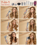 COOLMOUSE 7 IN1 HOT AIR STYLER BLOWER BRUSH 5M NEGATIVE ION 110,000 RPM - SILVER - Like New