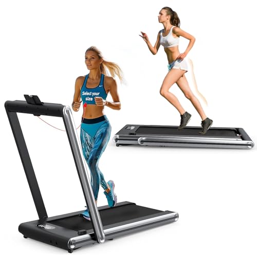 NAYSAYE Under Desk Treadmill, Treadmills for Home, Large Screen - Black/Silver - Like New