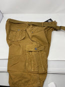 BLU ROCK MEN'S DISTRESSED CARGO SHORTS - SIZE: MEN 42 - DARK KHAKI - Like New