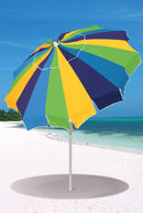 RIO BEACH 7' 20 PANEL UMBRELLA SAND ANCHOR UB723-2015-1 - MULTI COLOR - Brand New