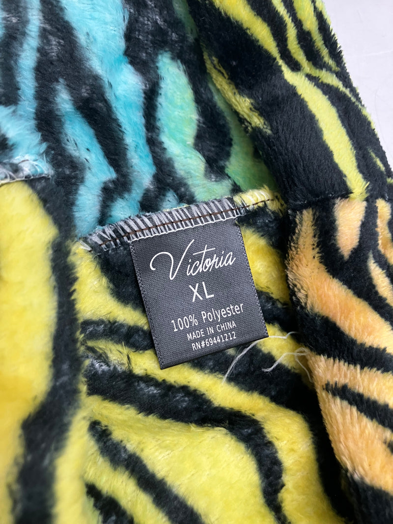 THEAMA TEK COLLECTION MEN’S EXTRA SOFT FLEECE PAJAMAS - XL - ZEBRA - AP-1871 - Like New