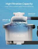 EVAJOY SAND FILTER PUMP 2000GPH SWIMMING POOL WATER TANKS - WHITE/BLACK Like New