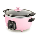 GREENLIFE 3.5QT SLOW COOKER, CERAMIC NONSTICK REMOVABLE INTERIOR BOWL - PINK - Like New